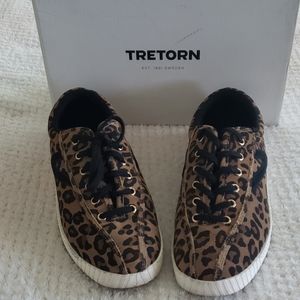 Suede animal print shoes